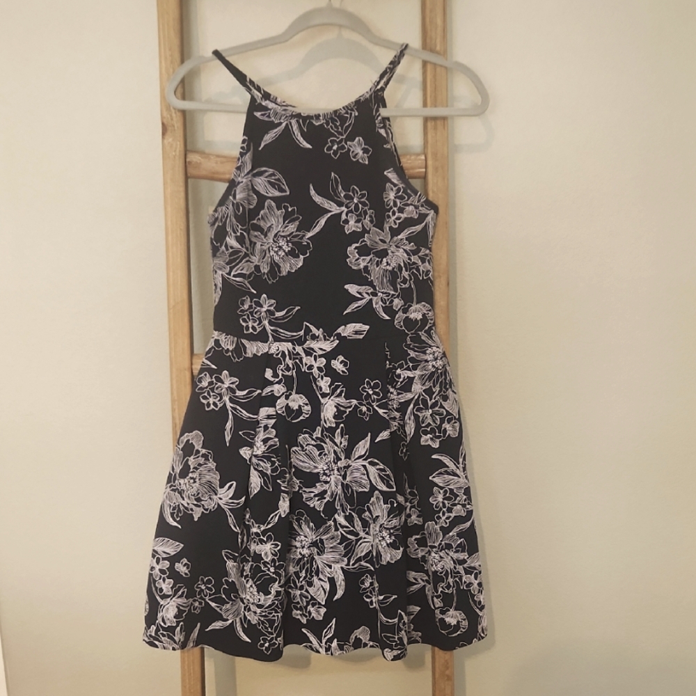 Soprano Navy Blue Floral Dress